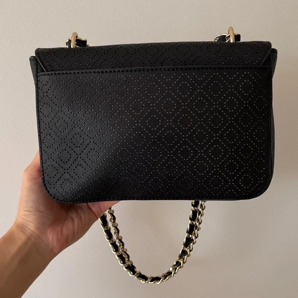 Tory Burch Black Crossbody Bag with Gold Chain - Picture 6 of 6